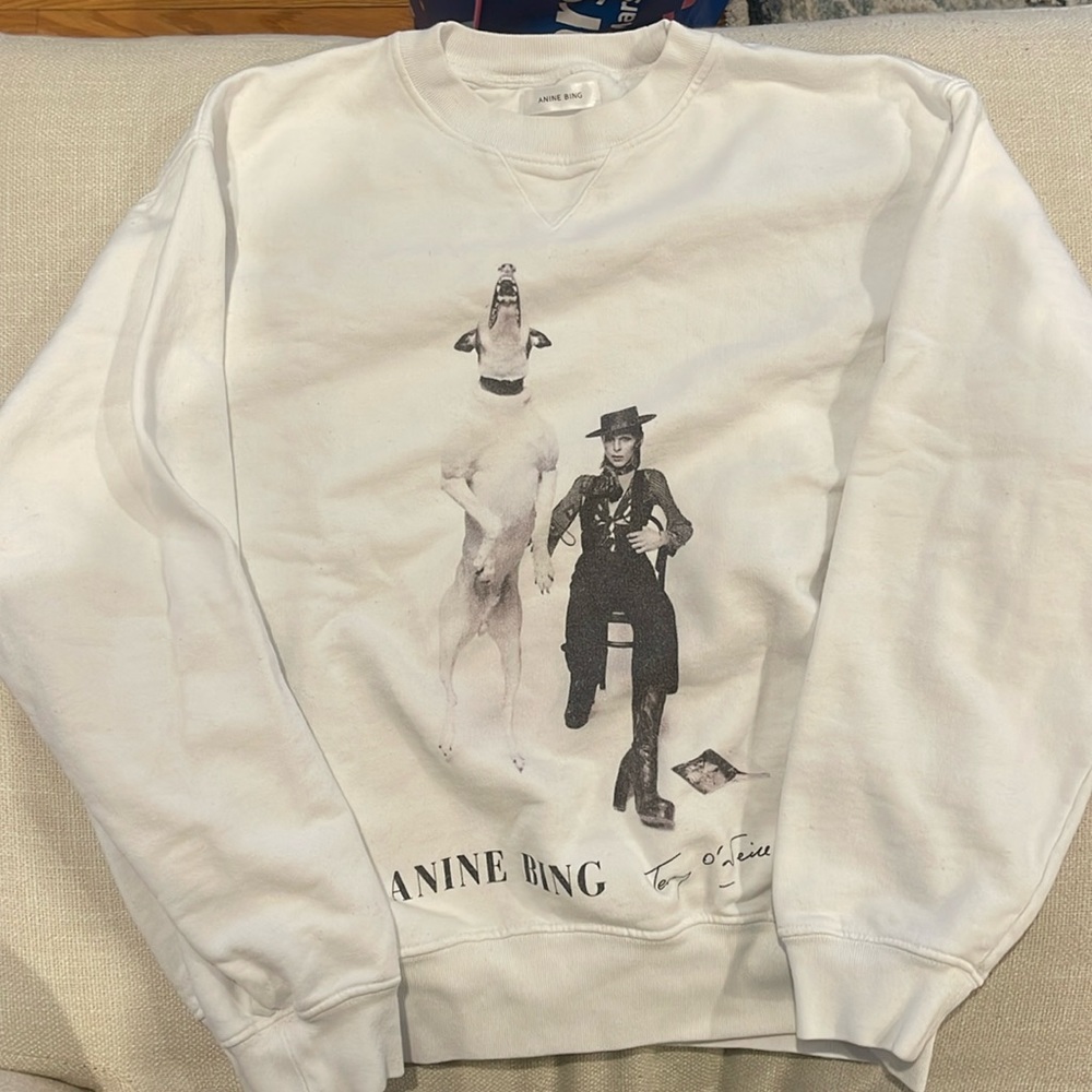 White Anine Bing sweatshirt